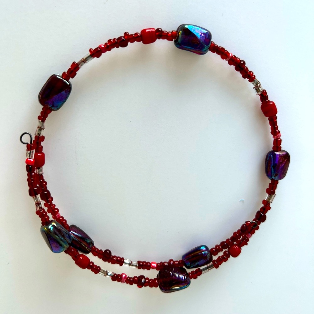 ❤️❤️ Beaded red chocker -Y2K